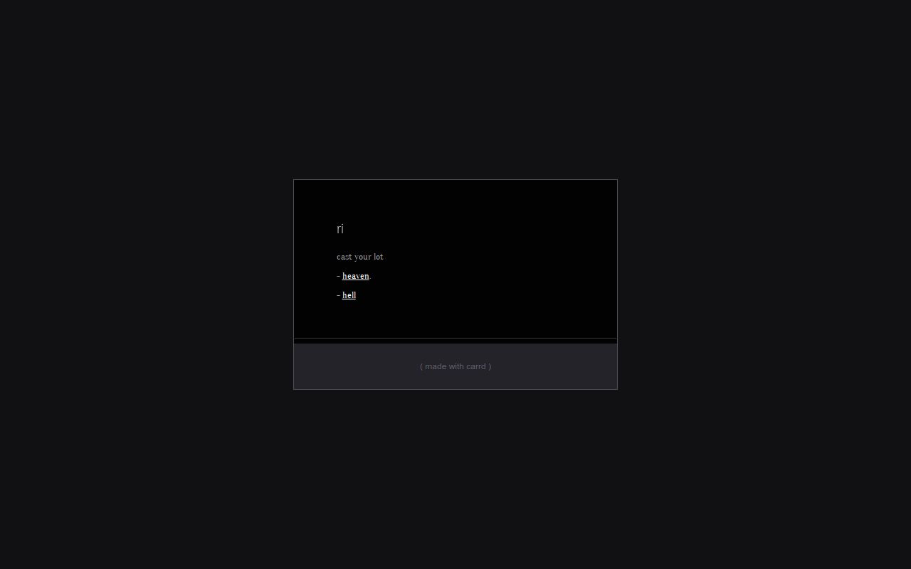 Carrd profile picture for @unraveling